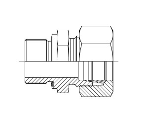 Male Stud Coupling BSPP-wd